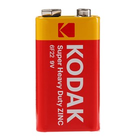 Батарейка солевая Kodak Super Extra Heavy Duty, 6F22-1BL, 9В, крона, блистер, 1 шт. (комплект 2 шт)