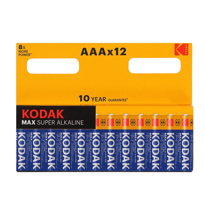 Батарейка алкалиновая Kodak Max, AAA, LR03-12BL, 1.5В, блистер, 12 шт. - фото 51317109