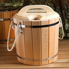 Запарник 20л. КЕДР , с пластиковой вставкой, с крышкой - фото 24546019