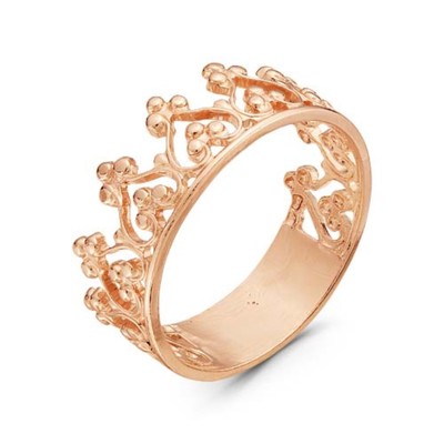 Кольцо позолота «Корона», 17,5 размер