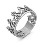 Кольцо посеребрение с оксидированием «Корона», 16,5 размер - Фото 1