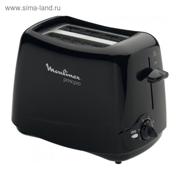 Тостер Moulinex TT 110232 Principio, 850 Вт, 2 тоста, черный - Фото 1
