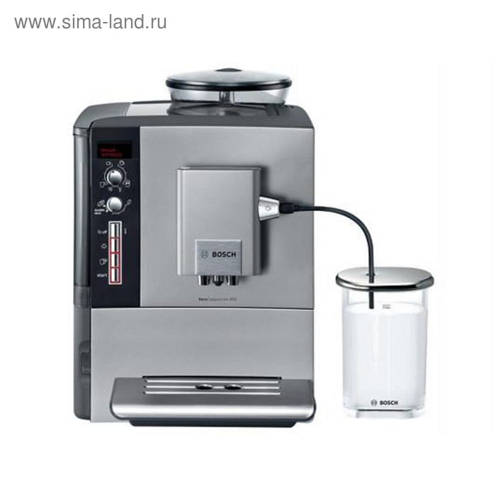 Кофемашина Bosch TES 556M1 RU, автоматическая, 1600 Вт, 1.7 л, автокапучинатор, серебристая - Фото 1