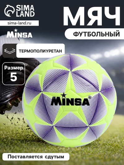 Футбольный мяч MINSA, машинная сшивка, 12 панелей, р. 5, TPE