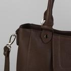 Сумка женская, отдел на молнии, 2 наружных кармана, цвет коричневый - Фото 4