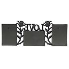 Фоторамка пластик на 3 фото 10х15 см "Роза. Любовь" черная 19,5х50,5 см - Фото 4