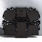 Фоторамка пластик на 6 фото 9х9 см, 10х15 см "Яблоня" серебро 29х36 см - Фото 3