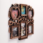 Фоторамка пластик на 6 фото 8х8 см, 10х10 см, 9х13 см "Яблоня" золото 29х36 см - Фото 2