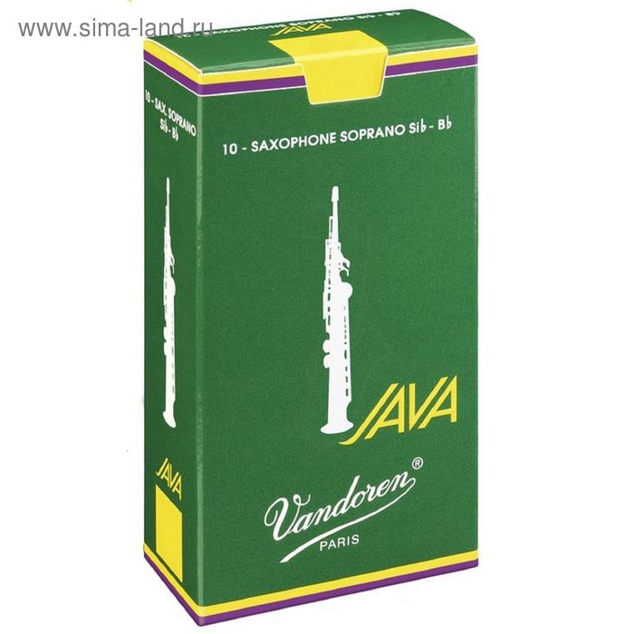 Трости для саксофона Сопрано Vandoren SR3025 JAVA  №2,5 (10шт) - Фото 1