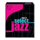 Трости для саксофона альт Rico RSF10ASX3M Select Jazz, размер 3, средние (Medium), 10шт - фото 299629436