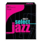 Трости для саксофона сопрано Rico RSF10SSX3S Select Jazz, обработан. низ среза, размер 3 Soft, 10шт - фото 300828442