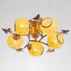 Люстра эконом "Пеппи" 5 ламп 40Вт E27 основание золото 52х52х18 см - фото 42210205