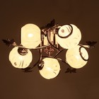 Люстра эконом "Пеппи" 5 ламп 40Вт E27 основание золото 52х52х18 см - фото 42210206