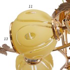 Люстра эконом "Пеппи" 5 ламп 40Вт E27 основание золото 52х52х18 см - фото 42210207