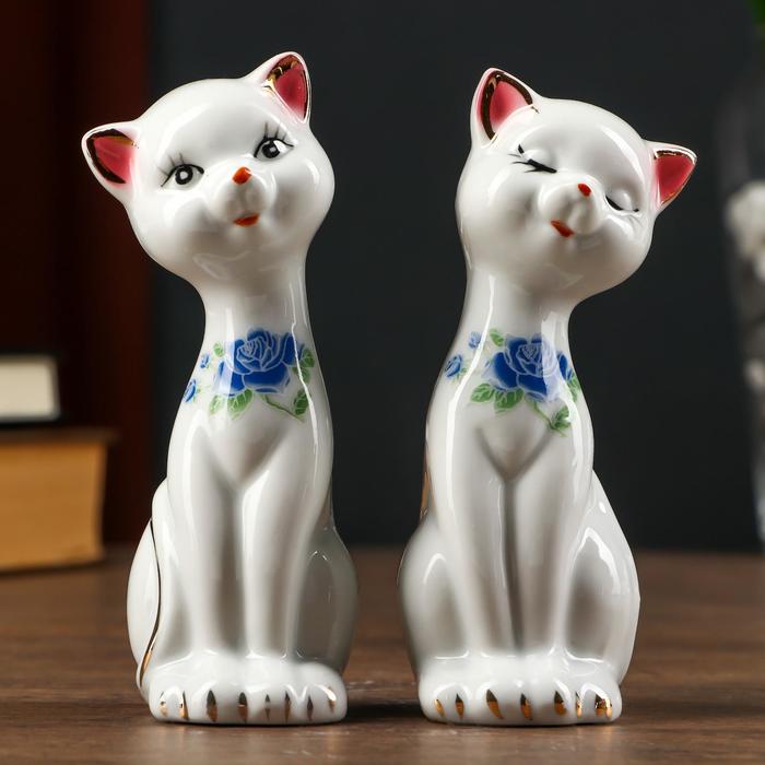 Набор фигурок керамика «Киски», 2 шт., 13×4 см - Фото 1