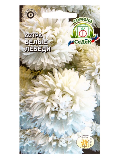 Семена Цветов Астра "Белые лебеди "0.2 г