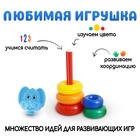 Пирамидка детская «Зайка», 5 колец - Фото 3