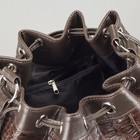 Сумка женская на шнурке, 1 отдел, наружный карман, цвет коричневый - Фото 5