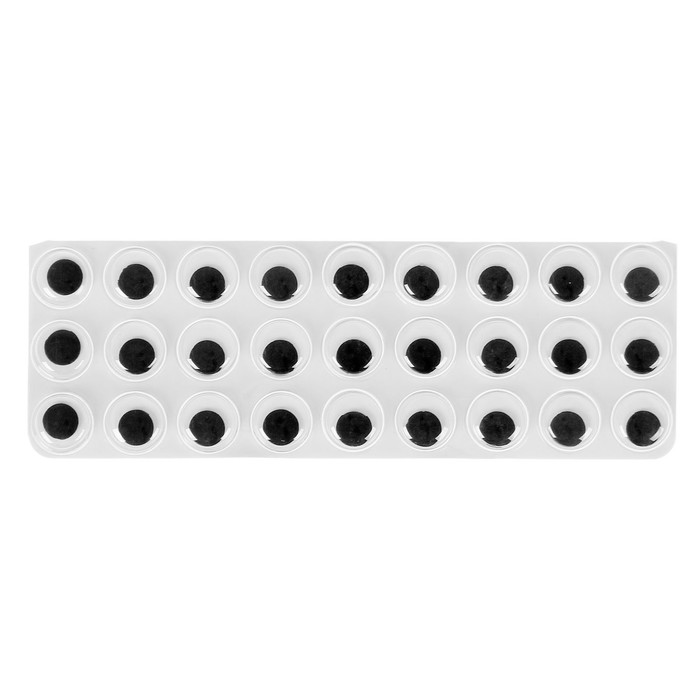 Глазки на клеевой основе, набор 27 шт., размер 1 шт. — 1.2 см - Фото 1