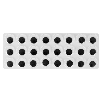 Глазки на клеевой основе, набор 24 шт., размер 1 шт. — 1.5 см