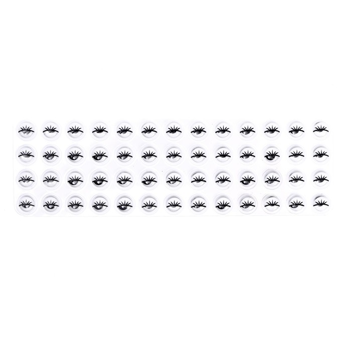 Глазки на клеевой основе, набор 52 шт., размер 1 шт. — 0.8 см - Фото 1