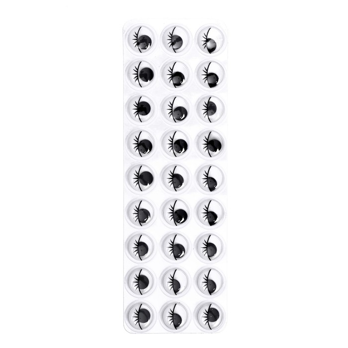 Глазки на клеевой основе, набор 27 шт., размер 1 шт. — 1.2 см - Фото 1