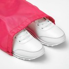 Мешок для обуви 420 х 340 мм, Calligrata "Стандарт", (мягкий полиэстер, плотность 210 D), малиновый - Фото 5