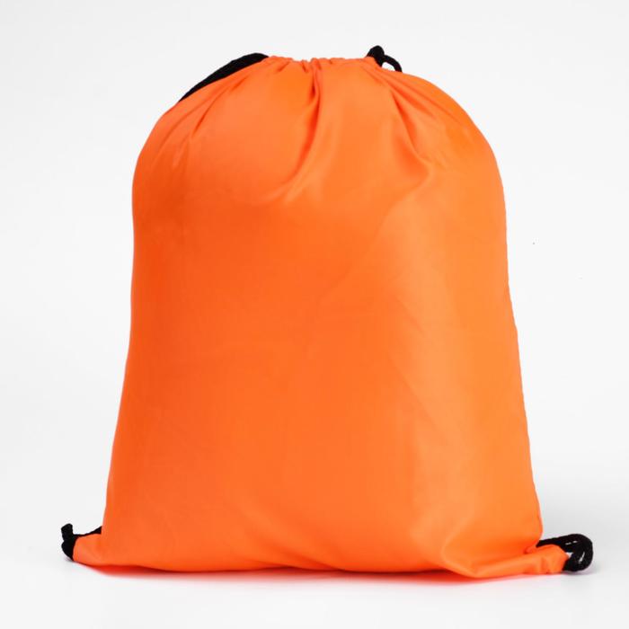 Мешок для обуви 420×340 мм, Calligrata «Стандарт», (мягкий полиэстер, плотность 210 D), оранжевый - Фото 1