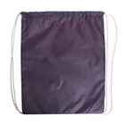 Мешок для обуви 420 х 340 мм, Calligrata "Стандарт", (мягкий полиэстер, плотность 210 D), серый - Фото 2