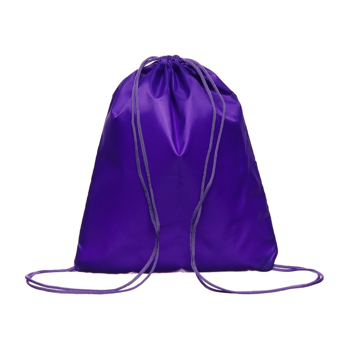Мешок для обуви 420×340 мм, Calligrata «Стандарт», (мягкий полиэстер, плотность 210 D), фиолетовый - Фото 1