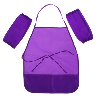 Фартук для труда + нарукавники Calligrata «Стандарт», 490×390/250×160 мм, размер S (рост 116-146), фиолетовый