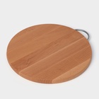 Доска разделочная деревянная Adelica, с металлической ручкой, d=25 см, бук - Фото 8