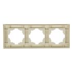 Рамка ABB Cosmo, 3 поста, кремовая, 612-010300-227 - Фото 2