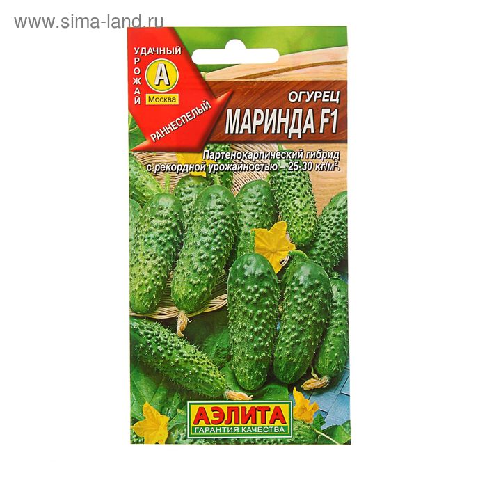 Семена Огурец Маринда F1, раннеспелый, партенокарпический, 0,25 г (10шт)