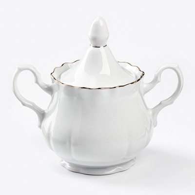 Сахарница Добрушский завод «Романс», 550 мл, фарфор, белая