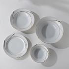 Сервиз столовый Добрушский завод «Бомонд», 37 предметов, 2 вида тарелок, фарфор, белый - Фото 2