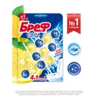 Блок для чистки и свежести унитаза Bref Сила актив 4 в 1 Bref «Лимонная свежесть», 3 шт. × 50 г - Фото 1
