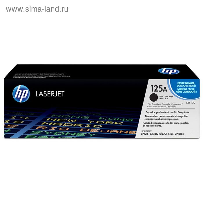 Картридж HP 125A CB540A для CLJ CP1215/CP1515/CP1518 (2200k), чёрный - Фото 1