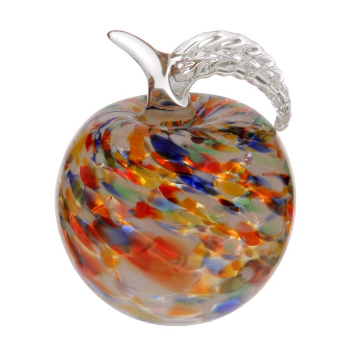 Сувенир стекло в стеклокрошку "Яблоко разное" h 90 мм - фото 5975499
