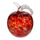 Сувенир стекло в стеклокрошку "Яблоко красно-марг." h 90 мм - фото 8506593