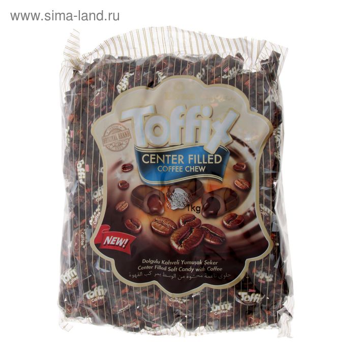 Конфеты жевательные Toffix coffee  с кофейным вкусом, 1000г. - Фото 1