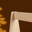 Кашпо деревянное 27×11.5×9(30.5) см "Таёжный костёр", с ручкой, натуральный - фото 8299772