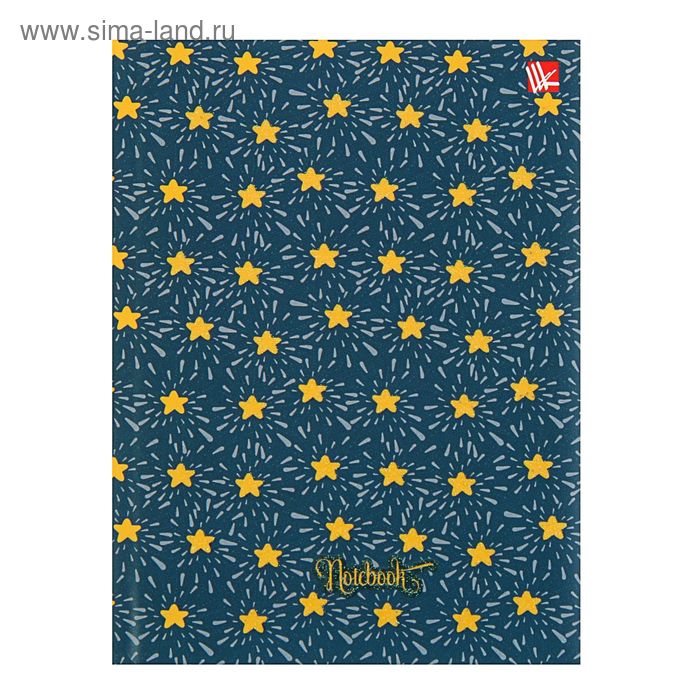 Бизнес-блокнот А6, 80 листов "Яркие звезды", твердая обложка с поролоном, матовая ламинация, глиттер, офсет 70г/м2 - Фото 1