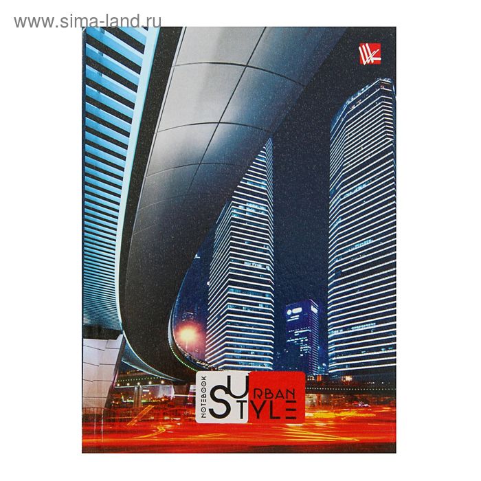 Бизнес-блокнот А6, 64 листа "Городской стиль. Ночной мегаполис", интегральная обложка, матовая ламинация, офсет 60г/м2 - Фото 1