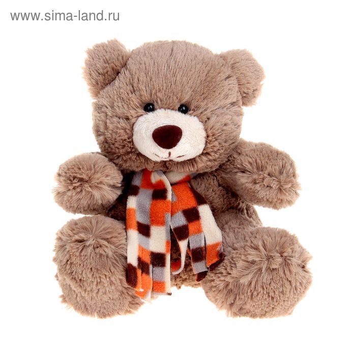 Мягкая игрушка «Медведь Мишутка» в шарфе, цвет коричневый - Фото 1
