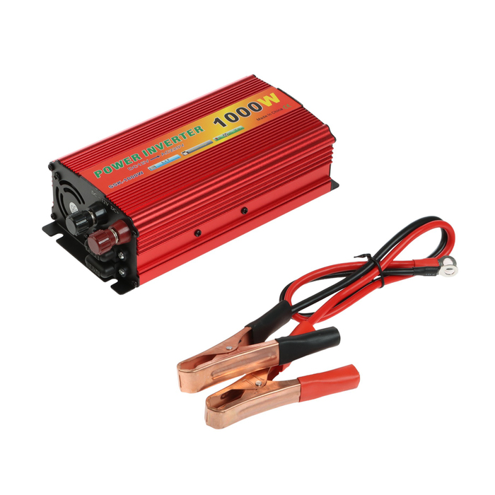 Преобразователь напряжения 12/220 В, 1000 Вт, USB выход - Фото 1