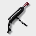 Штопор для вина Доляна «Бутылка», 12×2.5 см, чёрный - Фото 4