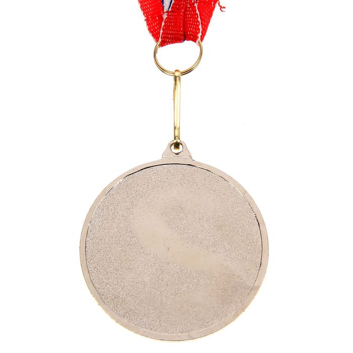 Медаль призовая 048 диам 5 см. 2 место. Цвет сер. С лентой - фото 1886214528