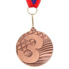 Медаль призовая 048 диам 5 см. 3 место. Цвет бронз. С лентой - фото 8299836