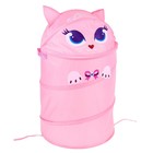 Корзина для хранения игрушек «Котенок» с ручками и крышкой, 55×33×33 см - Фото 4